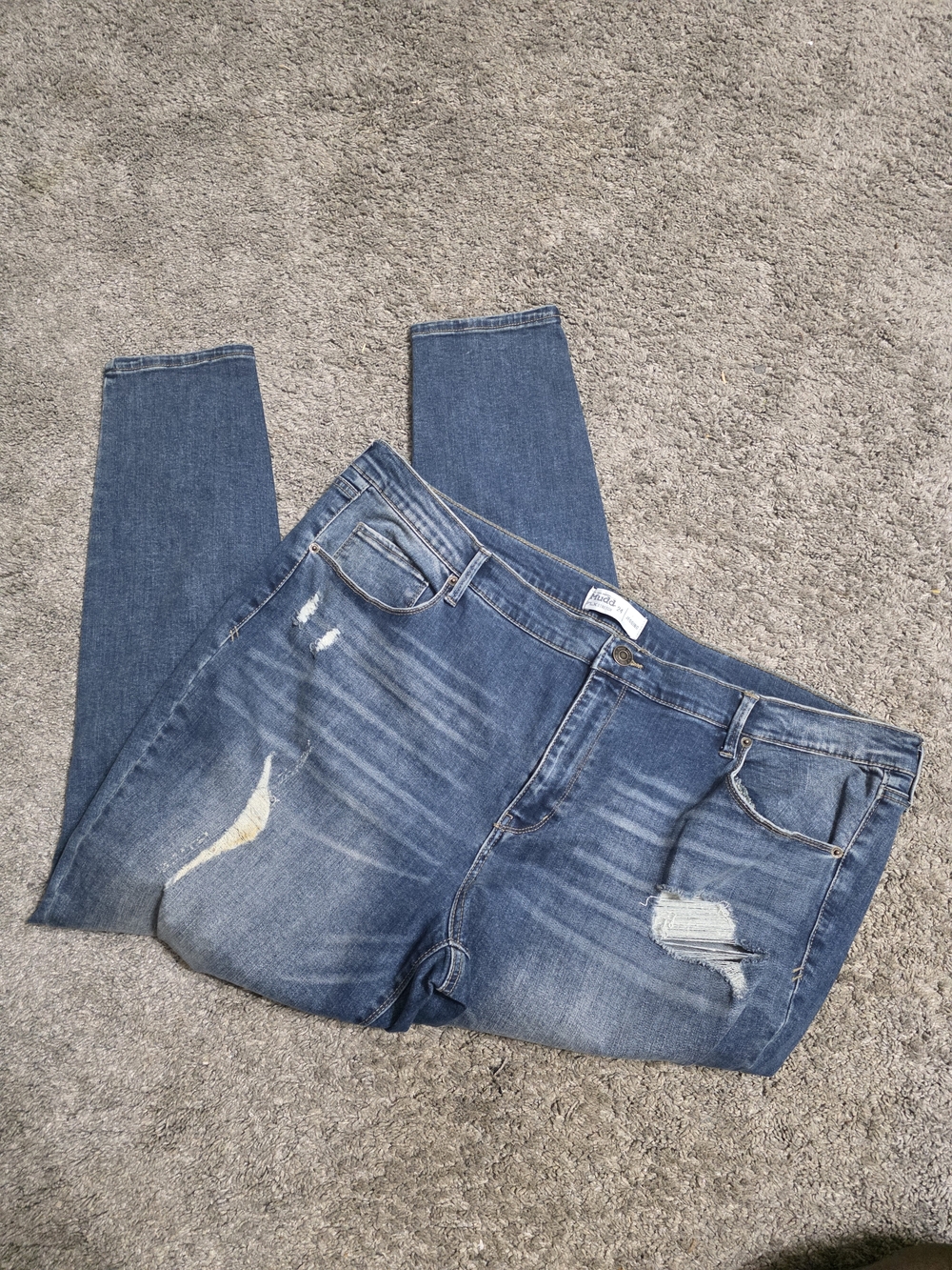 Mudd Women's Distressed Blue Skinny Jeans
